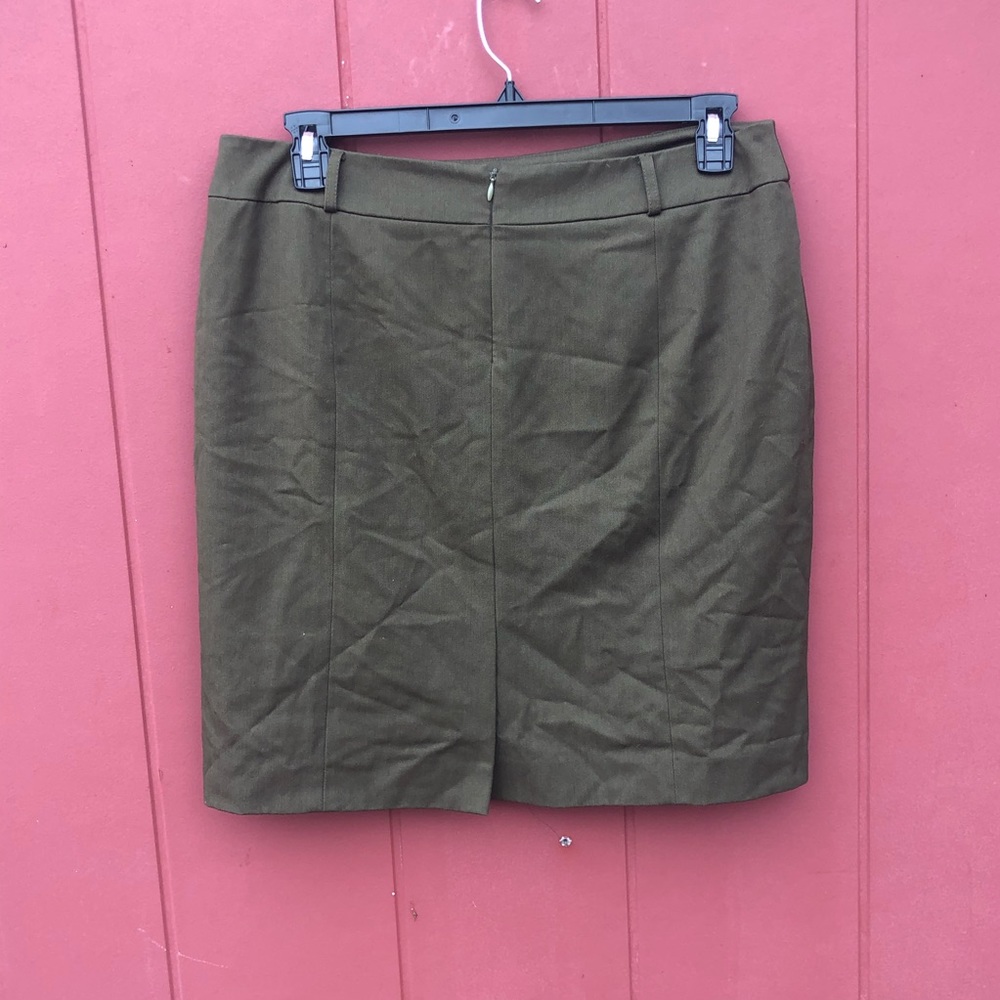 Antonio Melani olive green pencil skirt size 14 - Picture 2 of 4